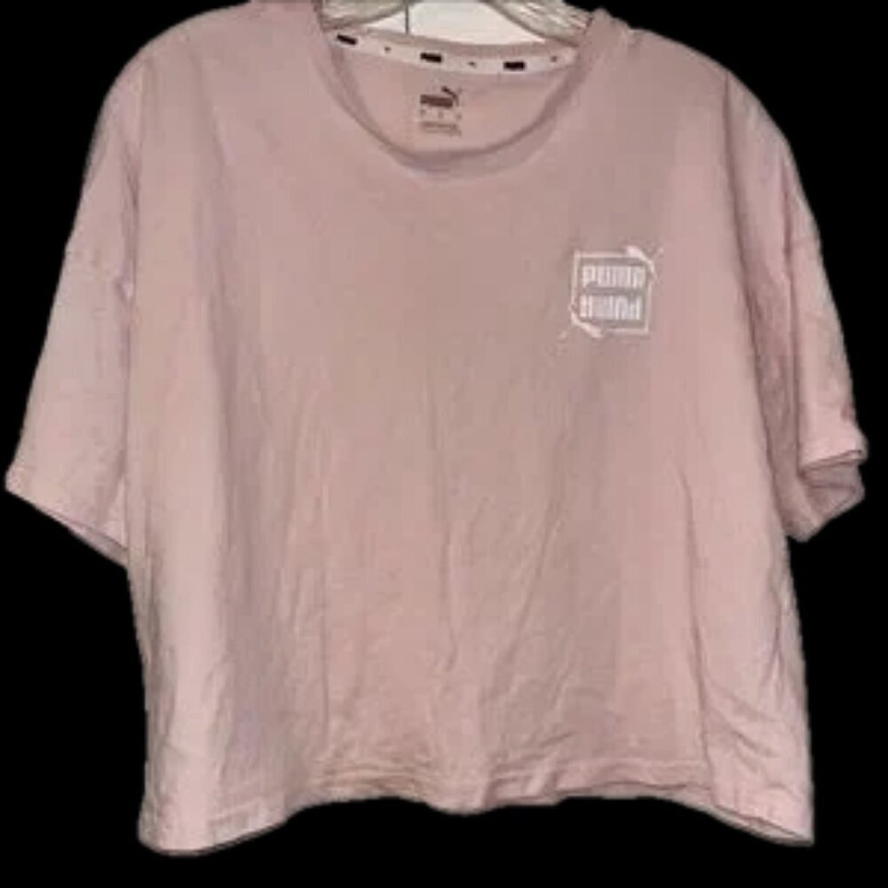 Puma Light Pink Logo Tee
